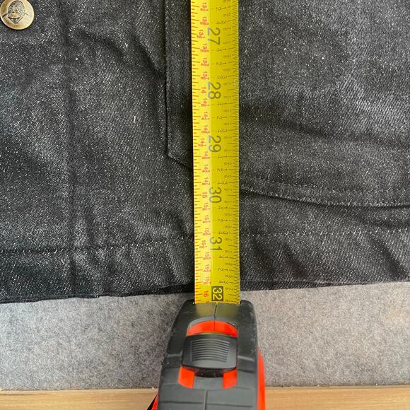 Vintage Ben Davis Mens Black Cotton Denim Warm Lined Work Chore Jacket Size L - Picture 13 of 16